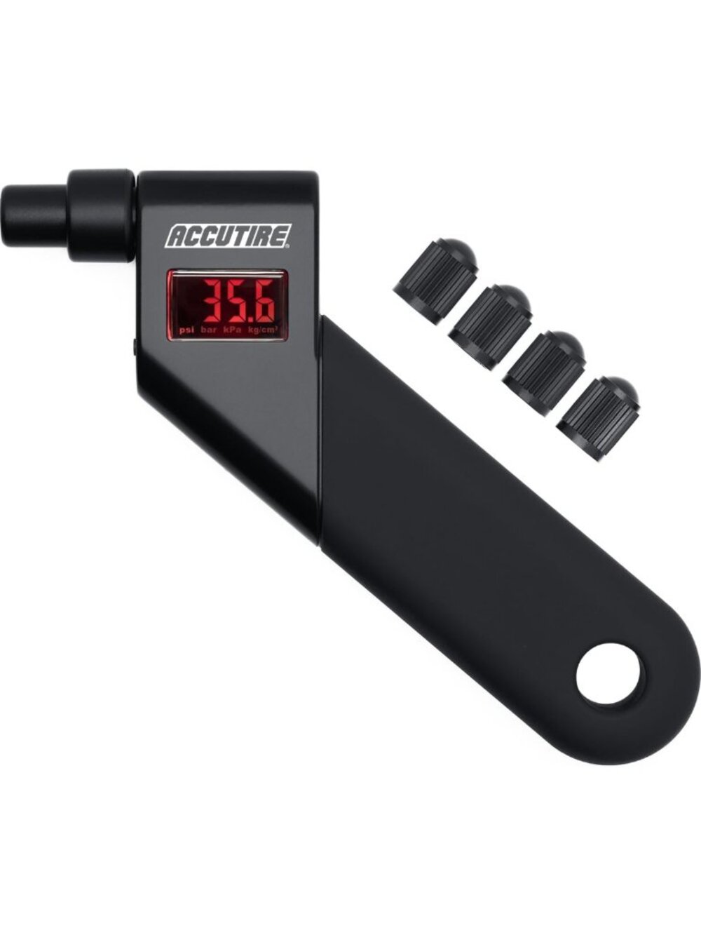 Digital Tire Pressure Gauge with 4 Valve Caps, 5-150 PSI, Accurate & Easy to Use